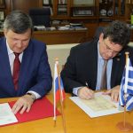 148 (από αριστερά προς δεξιά) ο Πρύτανης του Πανεπιστημίου του Κουμπάν, Καθηγητής κ. Mikhail Borisovich Astapov και ο Πρύτανης του ΑΠΘ, Καθηγητής κ. Περικλής Μήτκας.