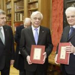 Προκόπης Παυλόπουλος, Sergio Mattarella, στην Ωνάσειο Βιβλιοθήκη