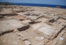 Νέα ευρήματα στο ιερό του Απόλλωνα στο Δεσποτικό Δεσποτικό. Άποψη του κτηρίου Μ και των νεοαποκαλυφθέντων δωματίων από ΝΑ.
